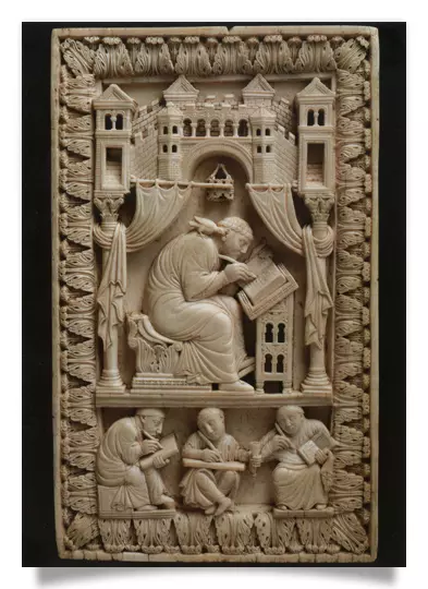 Postcard: St Gregory with Scribes