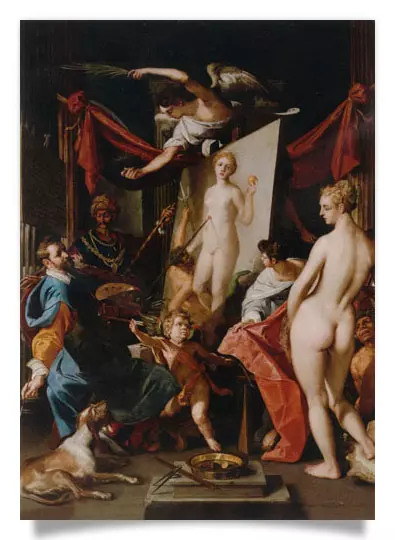Postcard: Apelles paints Campaste