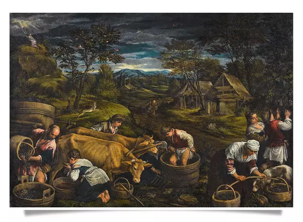 Postkarte: Bassano - Herbst (Moses empfängt die Gesetzestafeln)