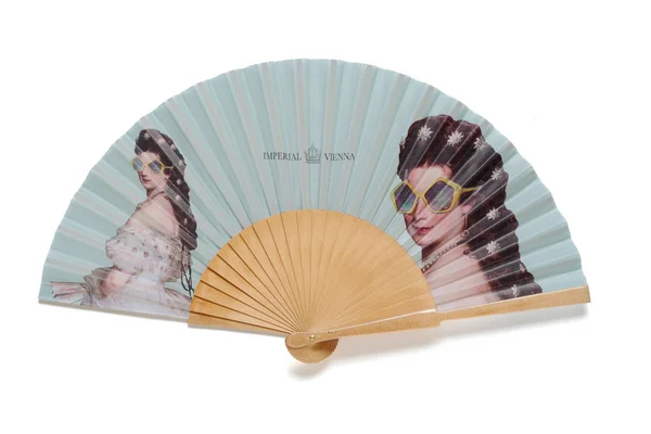 Hand fan: Sisi with glasses