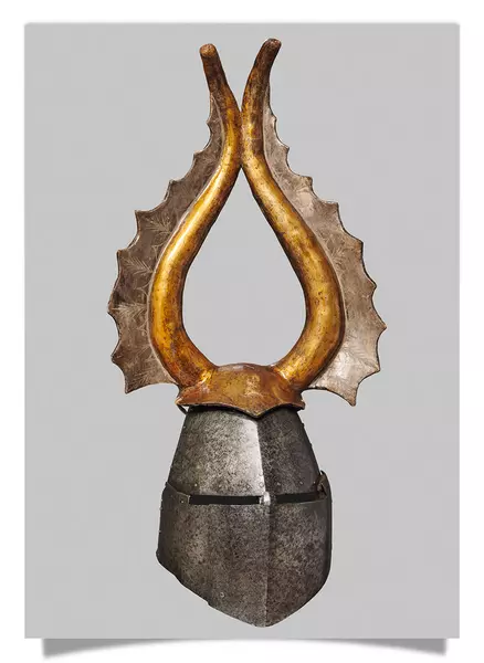 Postcard: Closed Funerary Helmet