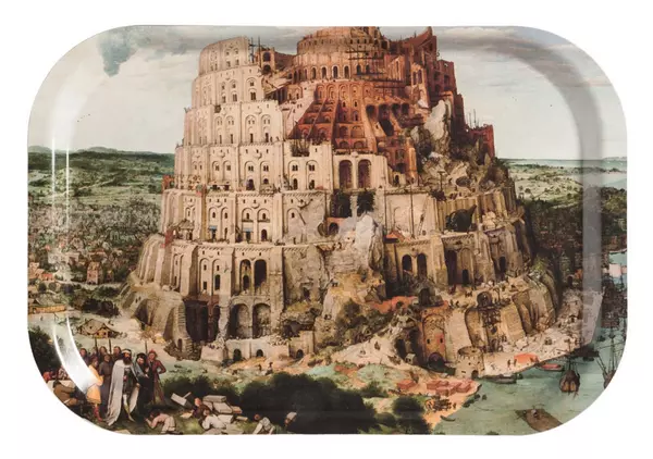 Tablett: Bruegel - Turmbau zu Babel