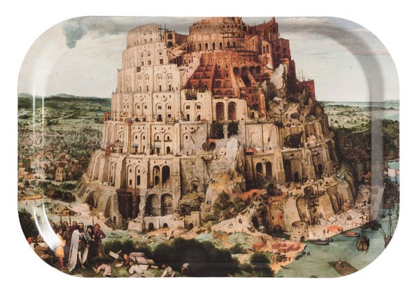 Tablett: Bruegel - Turmbau zu Babel