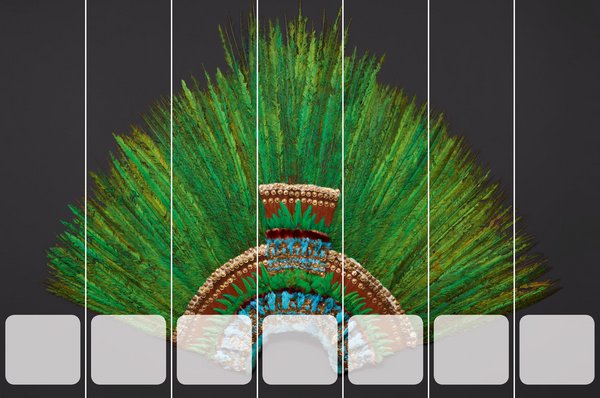 Ordnerrücken: Quetzalfeder-Kopfschmuck