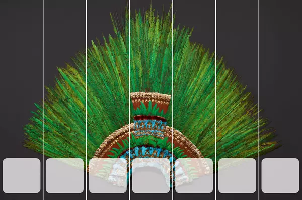 Ordnerrücken: Quetzalfeder-Kopfschmuck