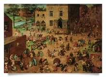 Postkarte: Bruegel - Kinderspiele