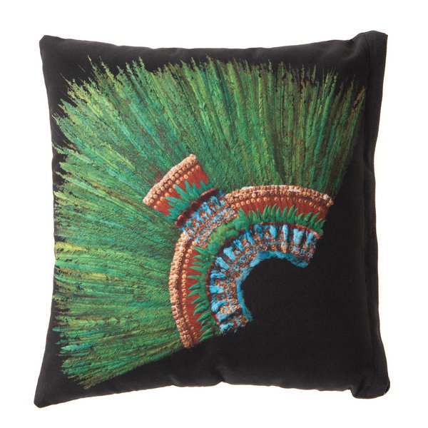 Cushion: Quetzal Feathered Headdress