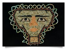 Postcard: Bead-work face