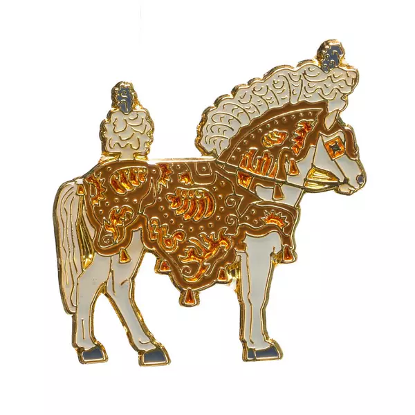 Email-Pin: Gesatteltes Pferd