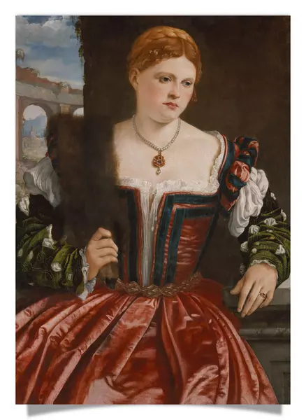 Postkarte: Bildnis einer jungen Dame