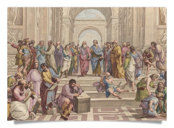 Postcard: Raphael Tapestry - The School of Athens