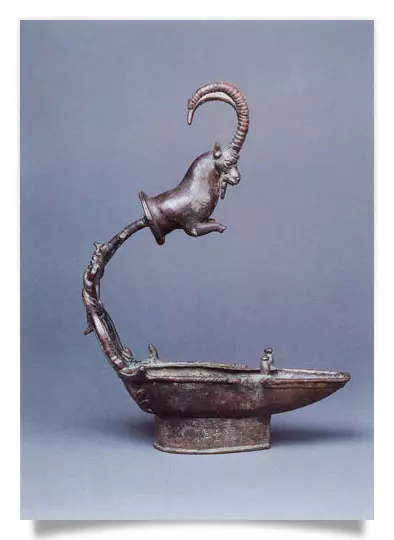 Postcard: Lamp with Capricorn