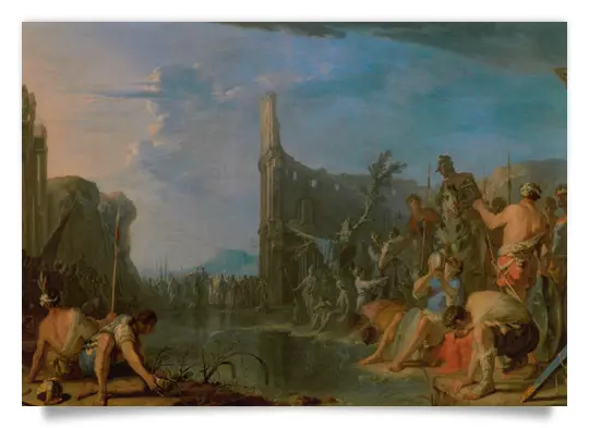 Postcard: Gideon Reviews his Troops