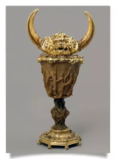 Postcard: Goblet made of Rhinoceros Horn