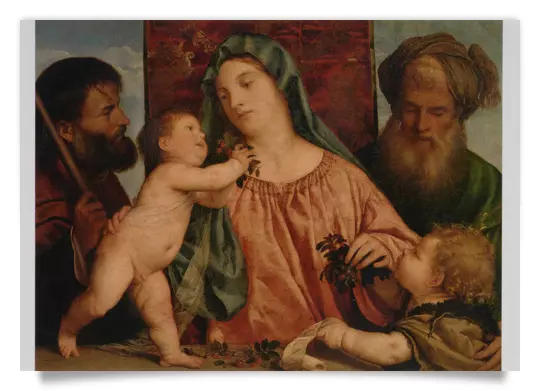 Postkarte: Kirschenmadonna