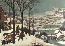 Greeting Card: Bruegel - Hunters in the Snow