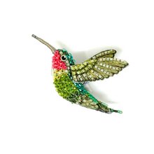 Brosche: Kolibri