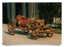 Postkarte: Karussellwagen der Königin Maria Theresia
