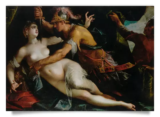 Postkarte: Tarquinius und Lukretia