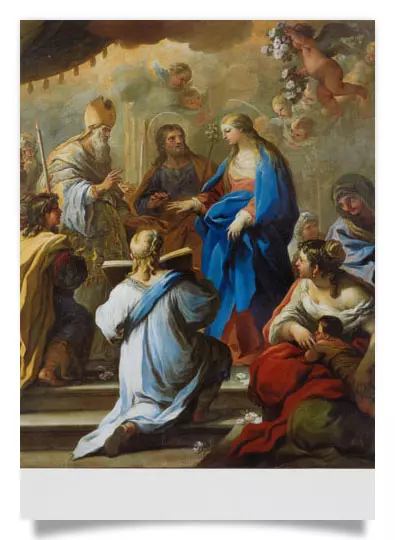 Postcard: Wedding of Mary