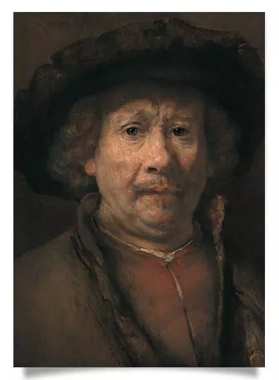 Postkarte: Rembrandt - Kleines Selbstbildnis