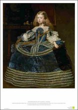 Poster: Velázquez- Infantin Margarita Teresa in blauem Kleid