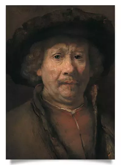 Postkarte: Rembrandt - Kleines Selbstbildnis