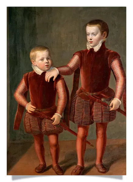Postkarte: Andreas und Karl von Österreich