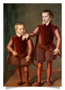 Postkarte: Andreas und Karl von Österreich