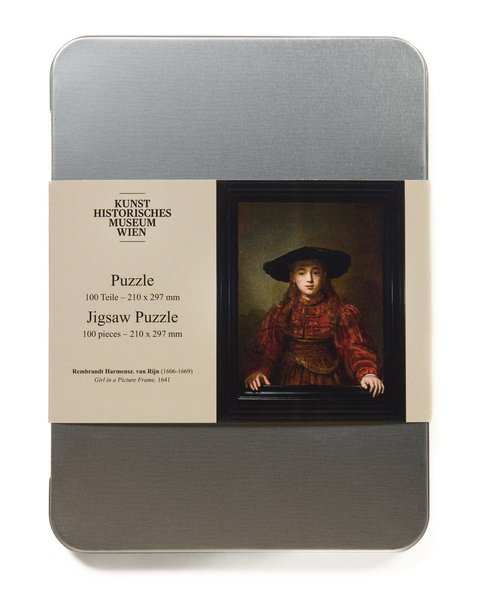 Mini Jigsaw Puzzle: Rembrandt - Girl in a picture frame