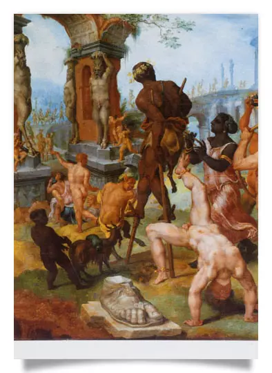 Postkarte: Triumphzug des Bacchus (Detail)