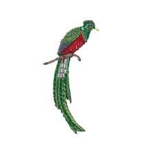 Brosche: Quetzal Vogel