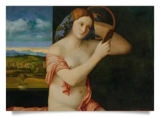 Postcard: Young Woman at her toilet