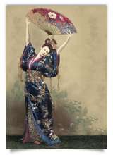 Postcard: Katharina Abel als Japanerin