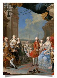 Postcard: Empress Maria Theresia with Family