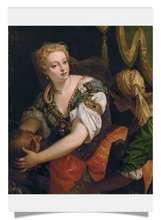 Postkarte: Judith mit dem Haupt des Holofernes