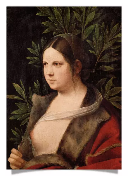 Postkarte: Bildnis einer jungen Frau (Laura)