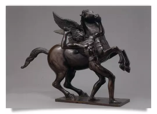Postkarte: Bellerophon bändigt Pegasus