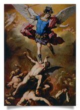 Postkarte: Erzengel Michael stürzt die abtrünnigen Engel