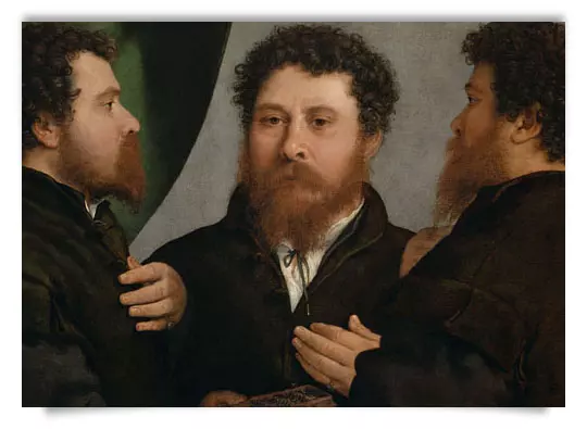 Postcard: Portrait of a Goldsmith in three Views
