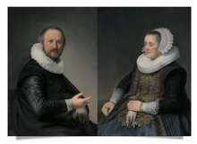 Postcard: Rembrandt - Portrait of a Man / Portrait of a Woman