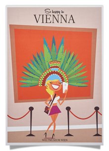 Postkarte: So happy in Vienna...Weltmuseum Wien