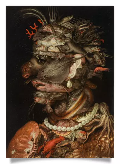Postkarte: Arcimboldo - Wasser