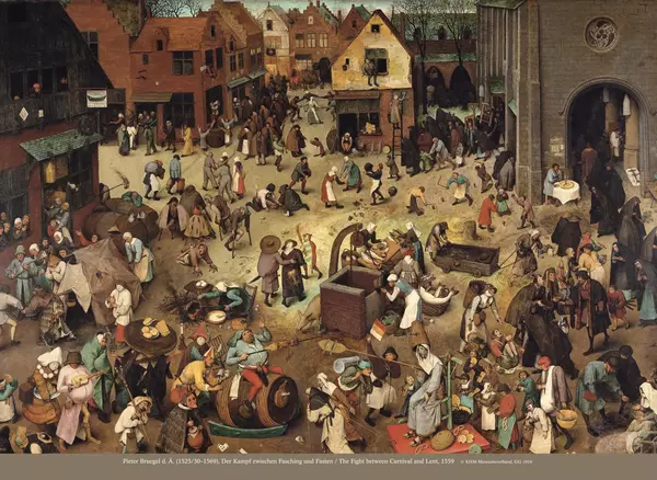 Poster: Bruegel - Fight between Carnival and Lent