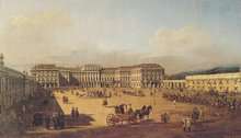 Poster: Canaletto - Schönbrunn, Ehrenhofseite