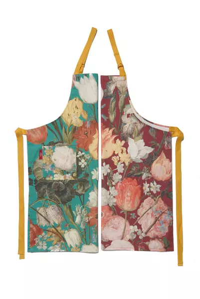 Apron: Brueghel - Bouquet of Flowers in a Blue Vase