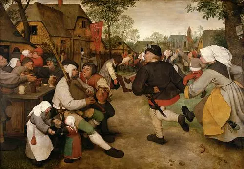 Greeting Card: Bruegel - Peasant Dance