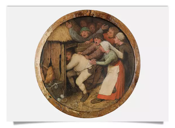 Postcard: The Drunk cast into the Pigsty