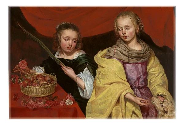 Magnet: Two Girls as Saint Agnes and Saint Dorothy