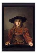 Magnet: Rembrandt - Girl in a picture frame